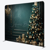 Lofaris Dark Green Wall Gifts Christmas Pillow Case Backdrop